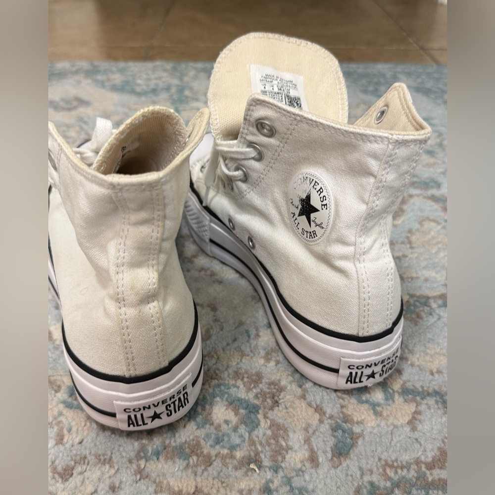 Converse High-Top platform Sneakers in White - Picture 5 of 12